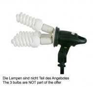 Foto Studio Schirm- und Lampenhalter 3-fach für E27 Lampen Fassung